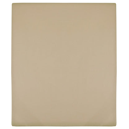 Spannbettlaken 2 Stk. Jersey Taupe 160x200 cm Baumwolle