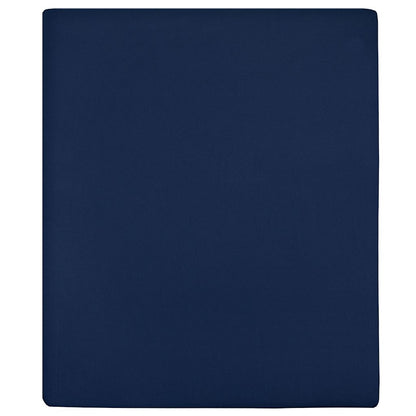 Spannbettlaken 2 Stk. Jersey Marineblau 100x200 cm Baumwolle