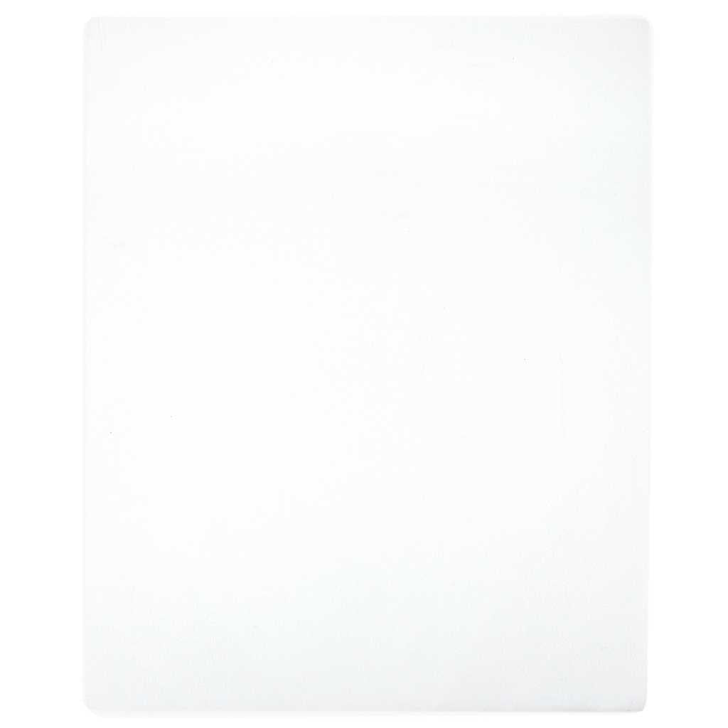 Spannbettlaken Jersey Weiß 160x200 cm Baumwolle