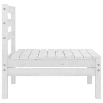 3-tlg. Garten-Lounge-Set Massivholz Kiefer Weiß