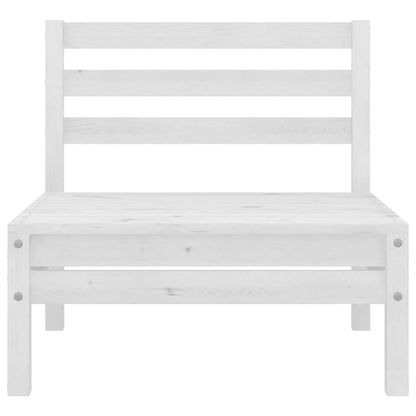 4-tlg. Garten-Lounge-Set Massivholz Kiefer Weiß