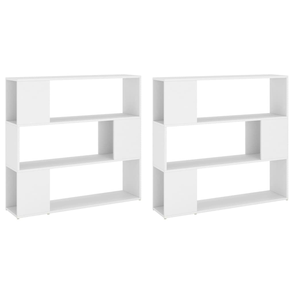 Bookcase room divider white 100x24x188 cm