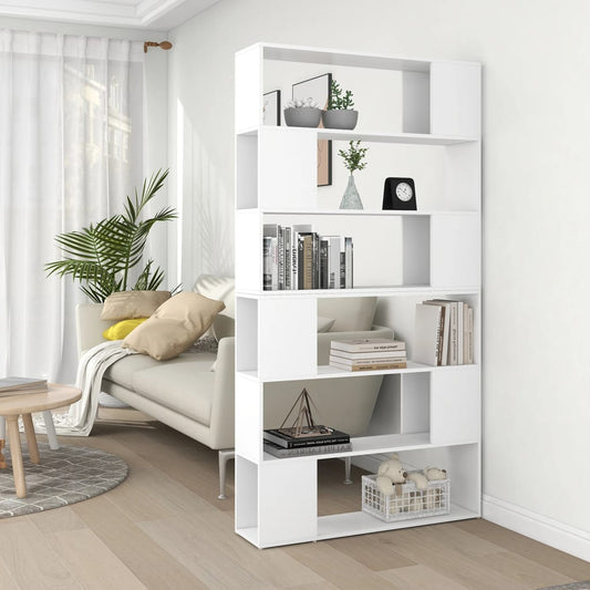 Bookcase room divider white 100x24x188 cm