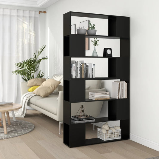 Bookcase Room Divider Black 100x24x188 cm