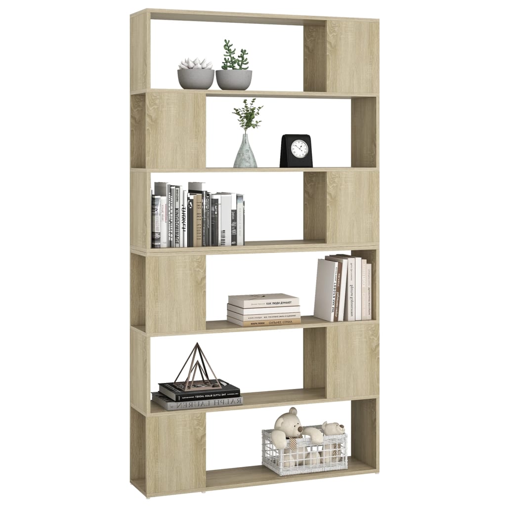 Bookshelf room divider Sonoma oak 100x24x188 cm