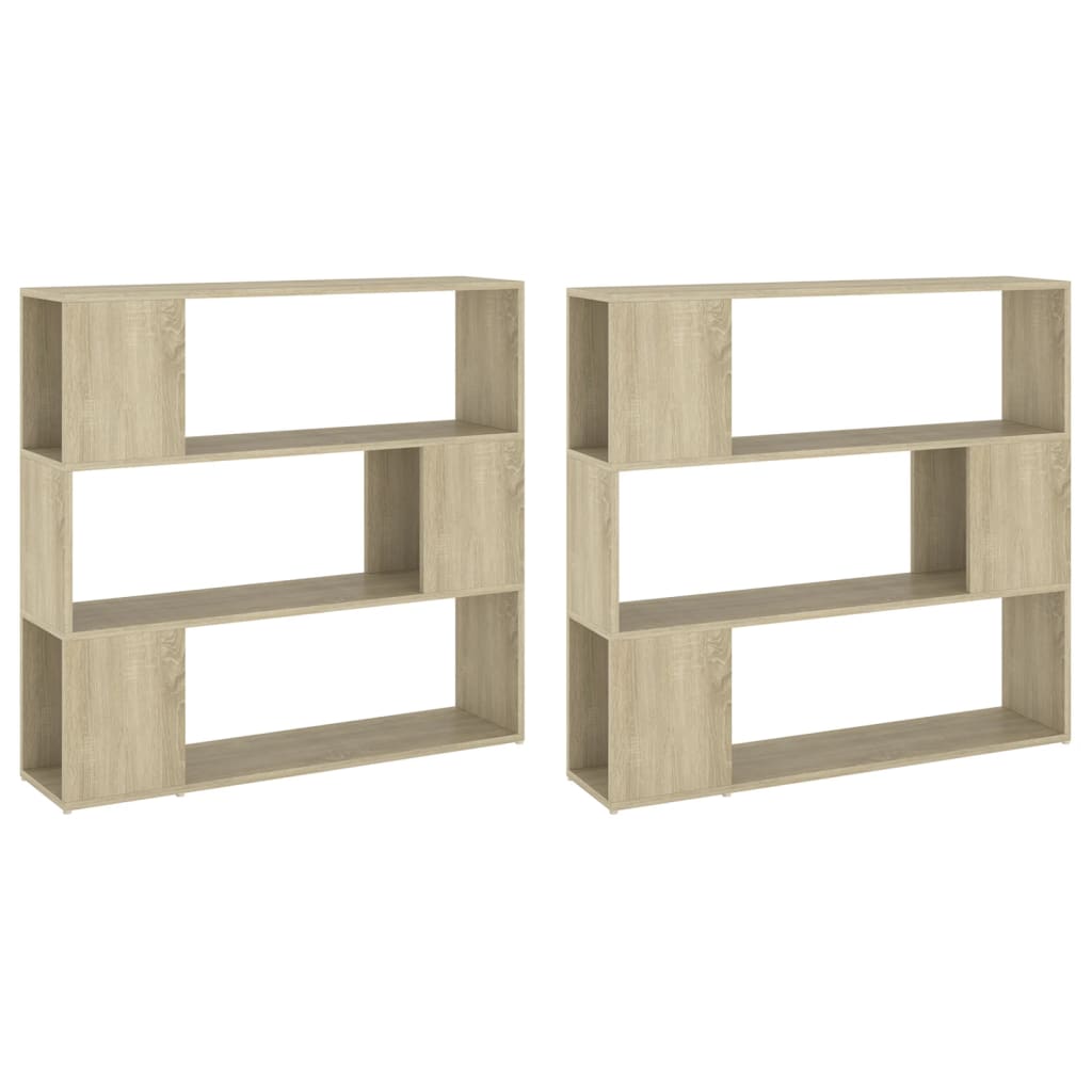 Bookshelf room divider Sonoma oak 100x24x188 cm