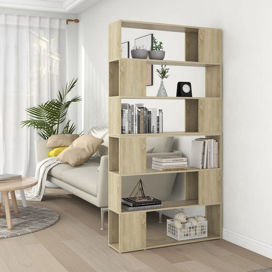 Bookshelf room divider Sonoma oak 100x24x188 cm