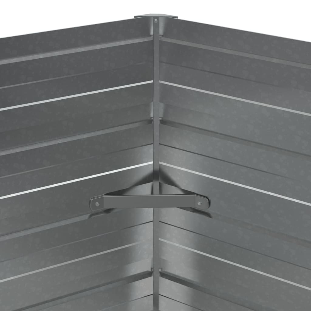 Garten-Hochbeet 129x45 cm Verzinkter Stahl Silber