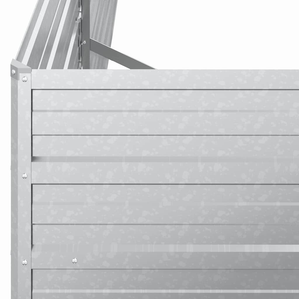 Garten-Hochbeet 160x80x45 cm Verzinkter Stahl Silber