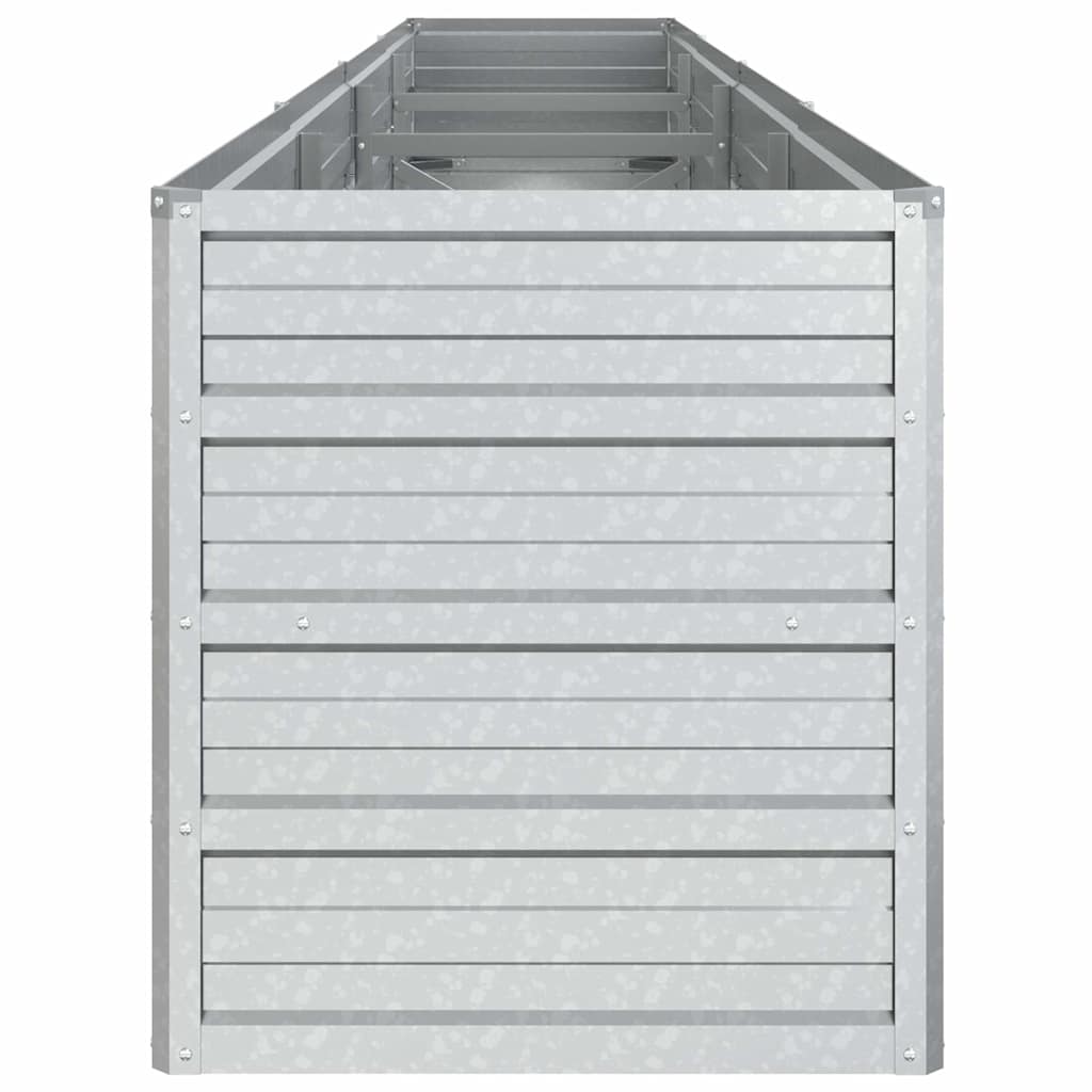 Garten-Hochbeet 320x40x45 cm Verzinkter Stahl Silber