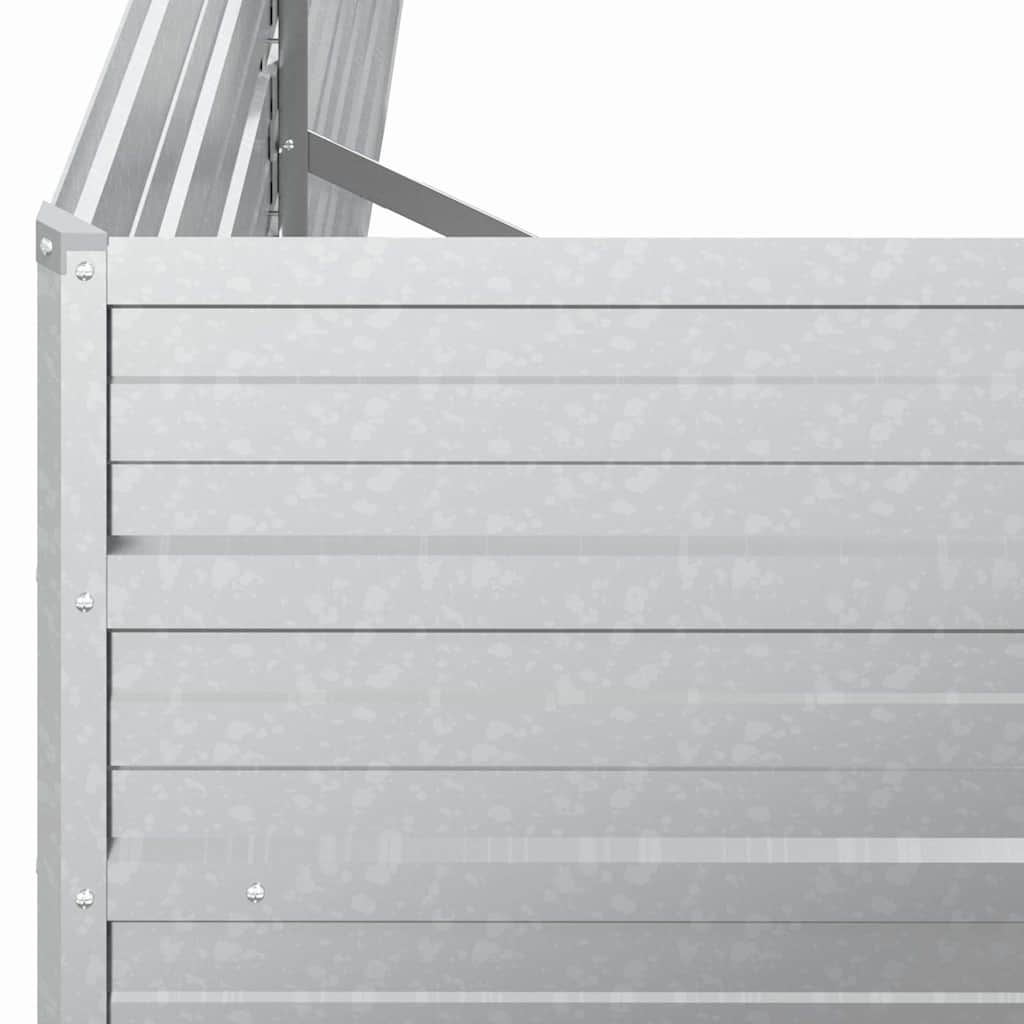 Garten-Hochbeet 160x40x77 cm Verzinkter Stahl Silber