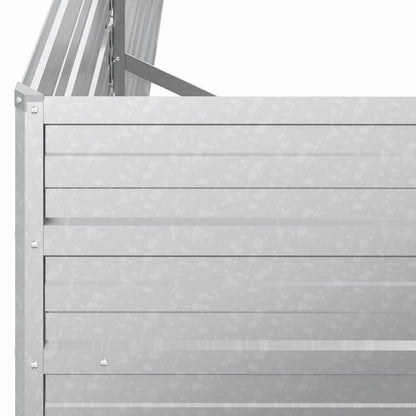 Garten-Hochbeet 160x40x77 cm Verzinkter Stahl Silber