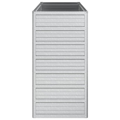 Garten-Hochbeet 100x40x77 cm Verzinkter Stahl Silber