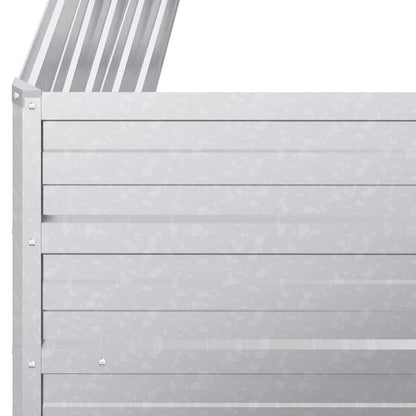 Garten-Hochbeet 100x40x77 cm Verzinkter Stahl Silber