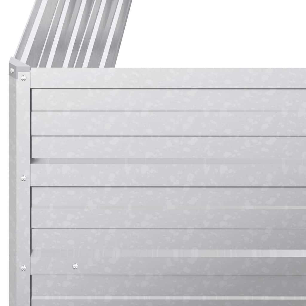 Garten-Hochbeet 100x40x77 cm Verzinkter Stahl Silber