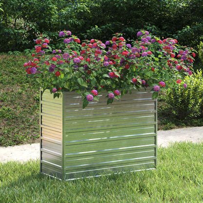 Garten-Hochbeet 100x40x77 cm Verzinkter Stahl Silber