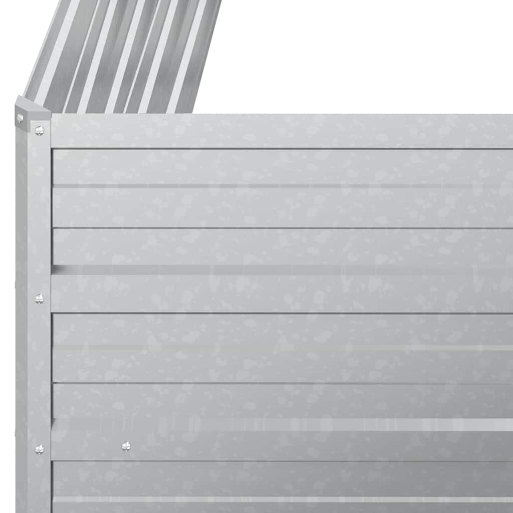 Garten-Hochbeet 100x40x45 cm Verzinkter Stahl Silber