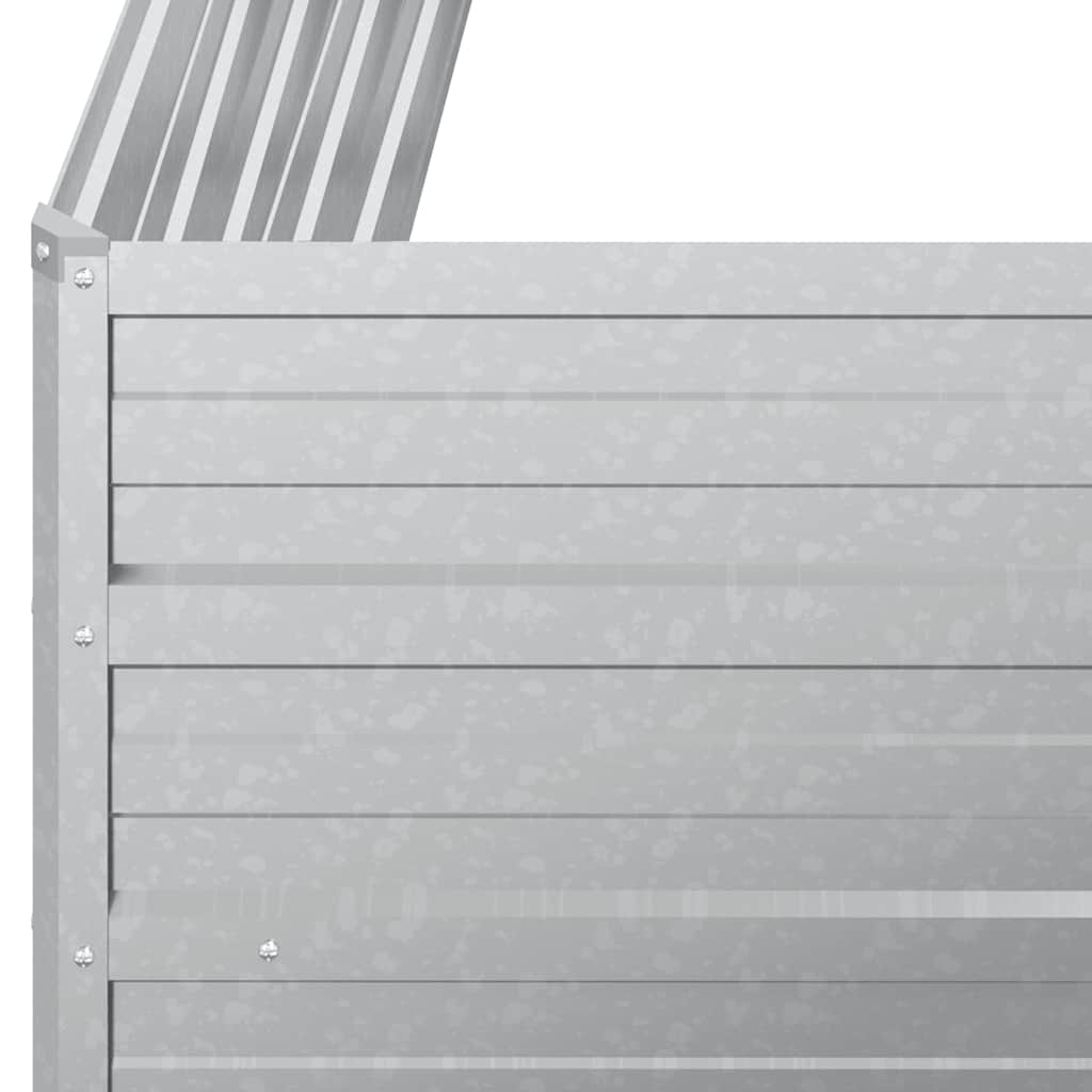 Garten-Hochbeet 100x40x45 cm Verzinkter Stahl Silber