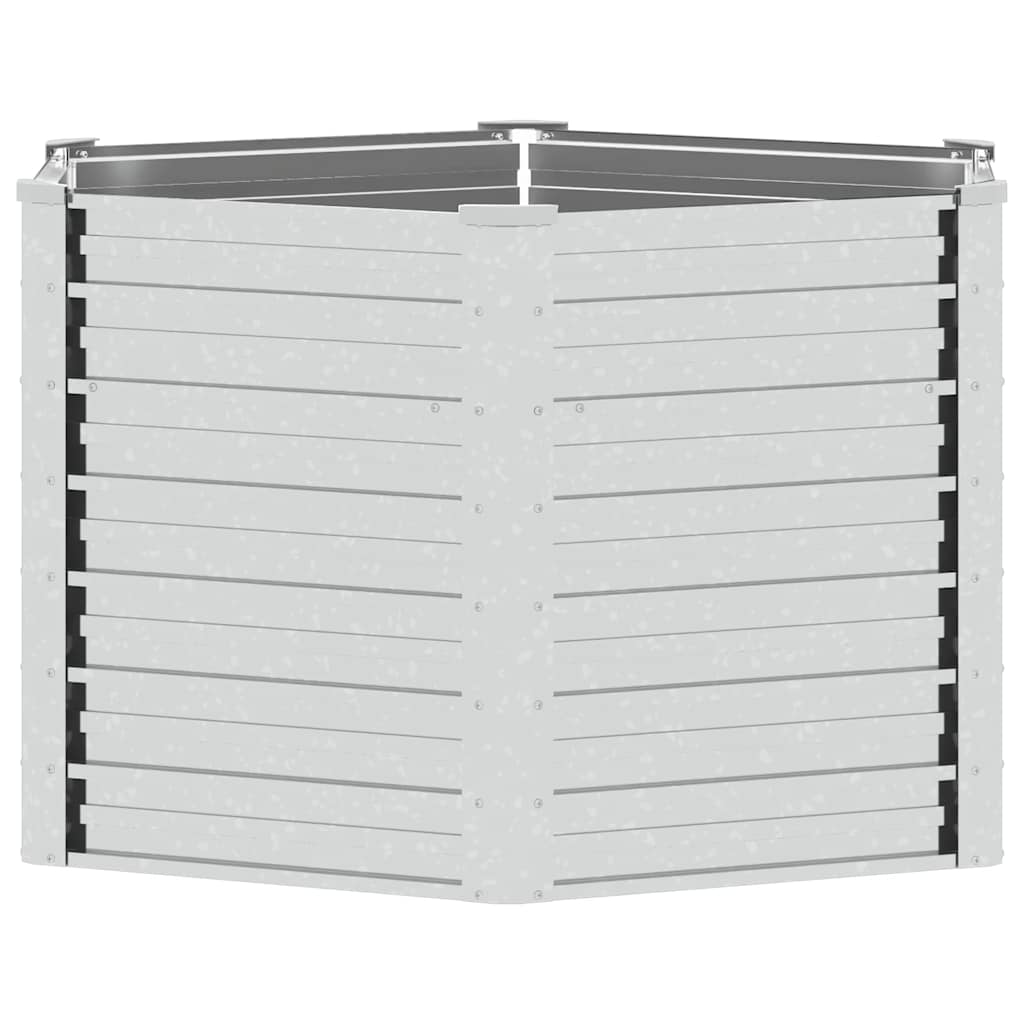 Garten-Hochbeet 129x77 cm Verzinkter Stahl Silber