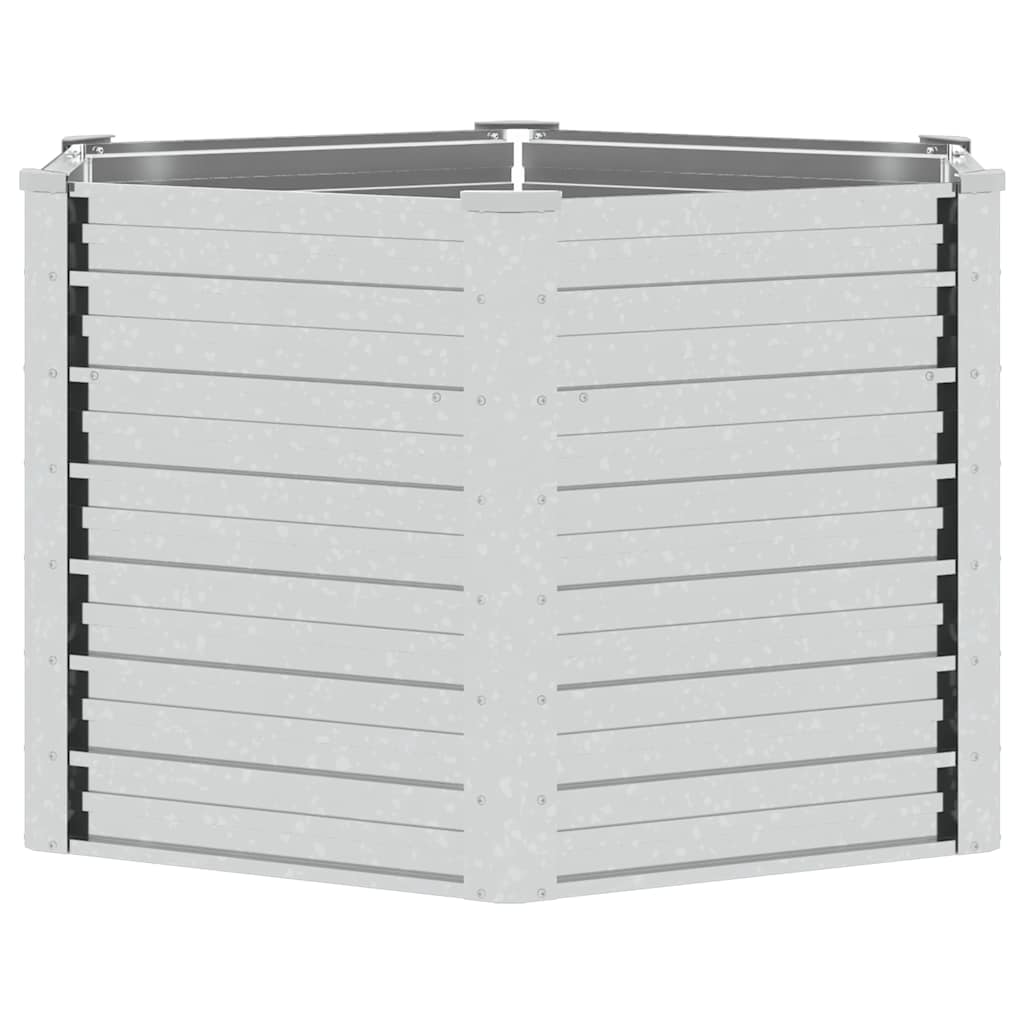 Garten-Hochbeet 129x77 cm Verzinkter Stahl Silber