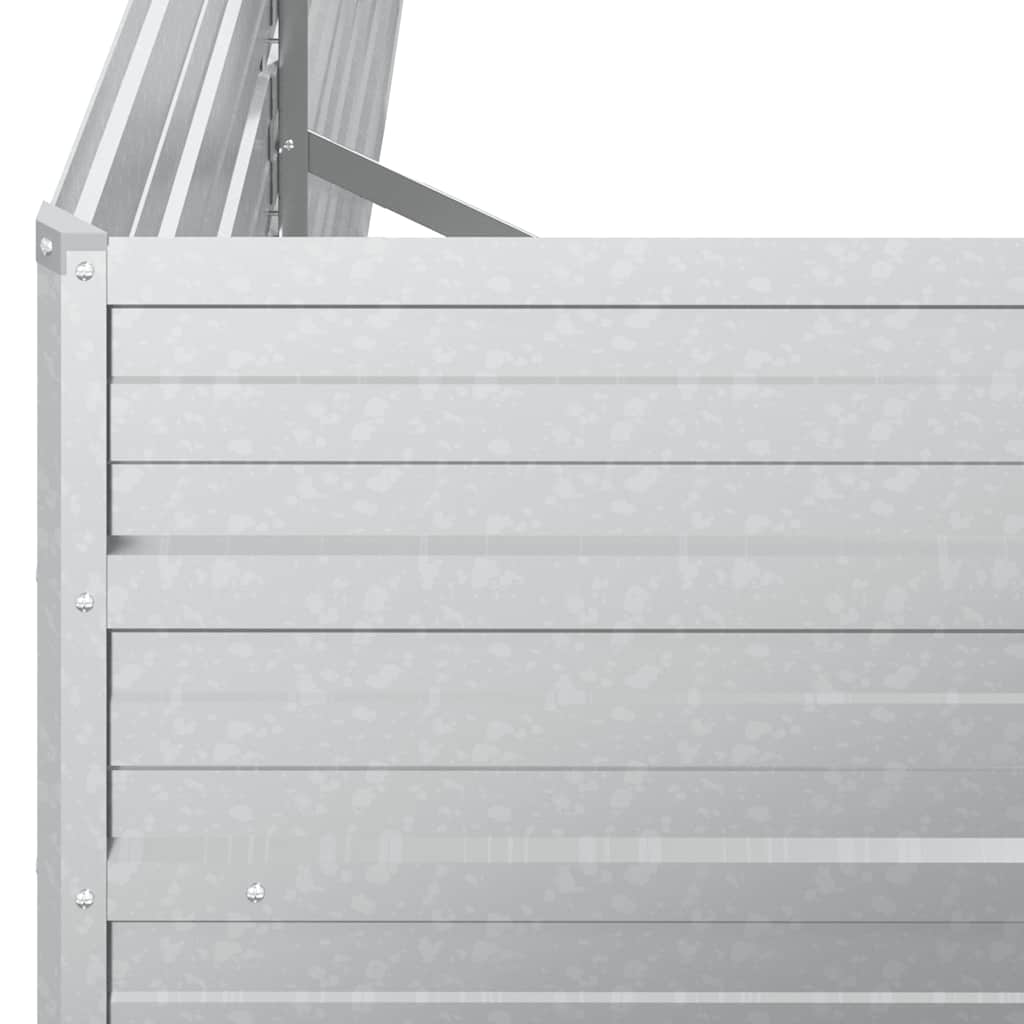 Garten-Hochbeet 480x80x45 cm Verzinkter Stahl Silber