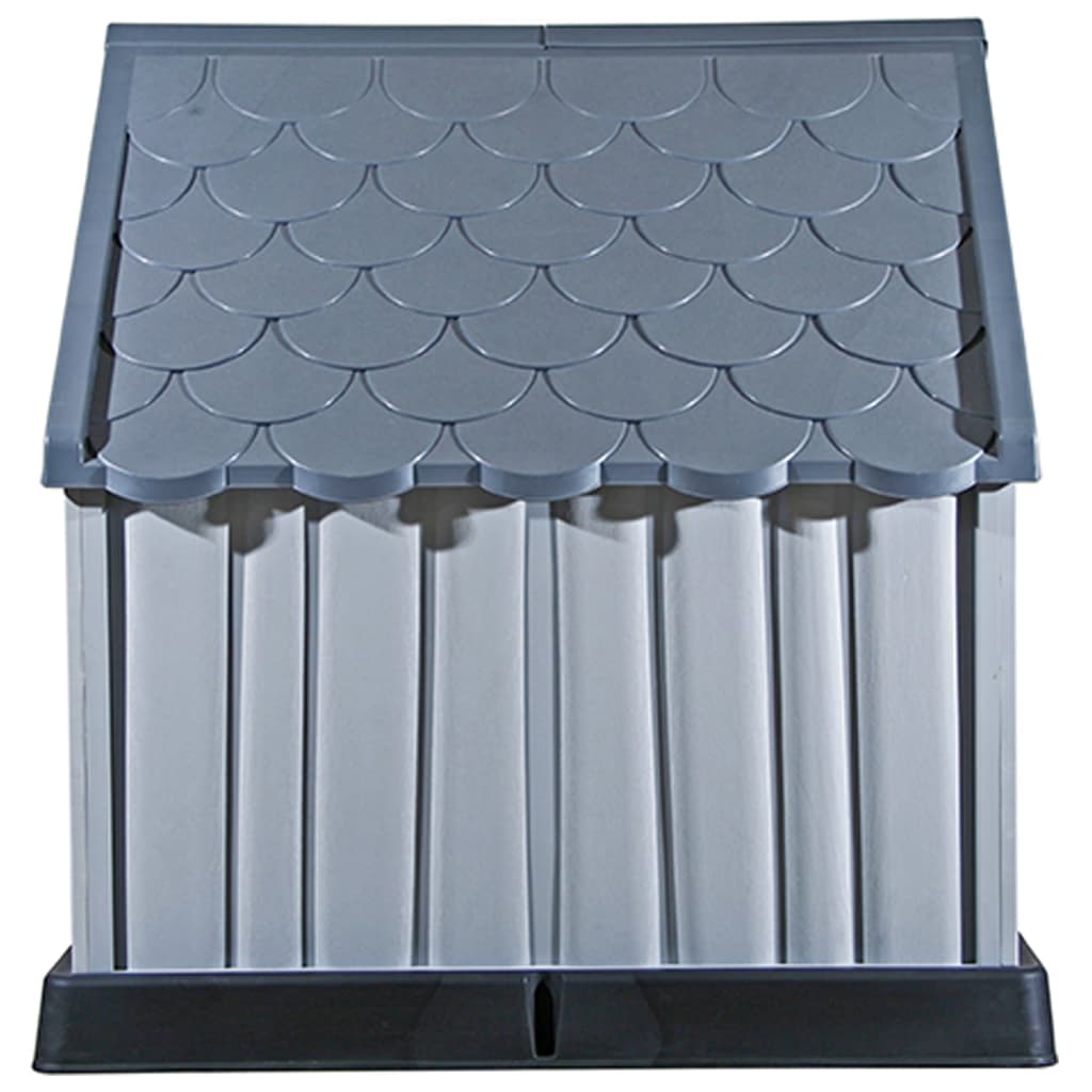 Dog house grey 92x87x91 cm plastic