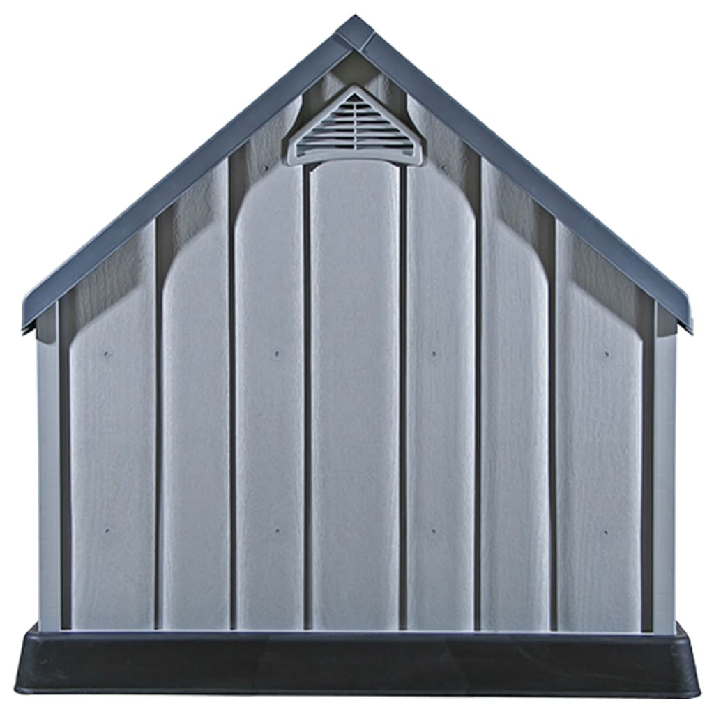 Dog house grey 92x87x91 cm plastic