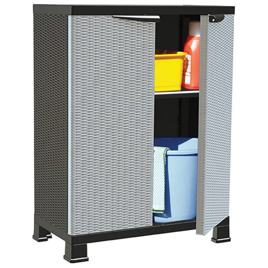 Armoire en plastique 68x39x92 cm design rotin