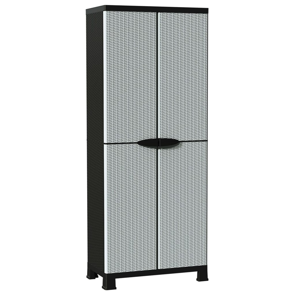 Armoire en plastique 68x39x171,5 cm design rotin