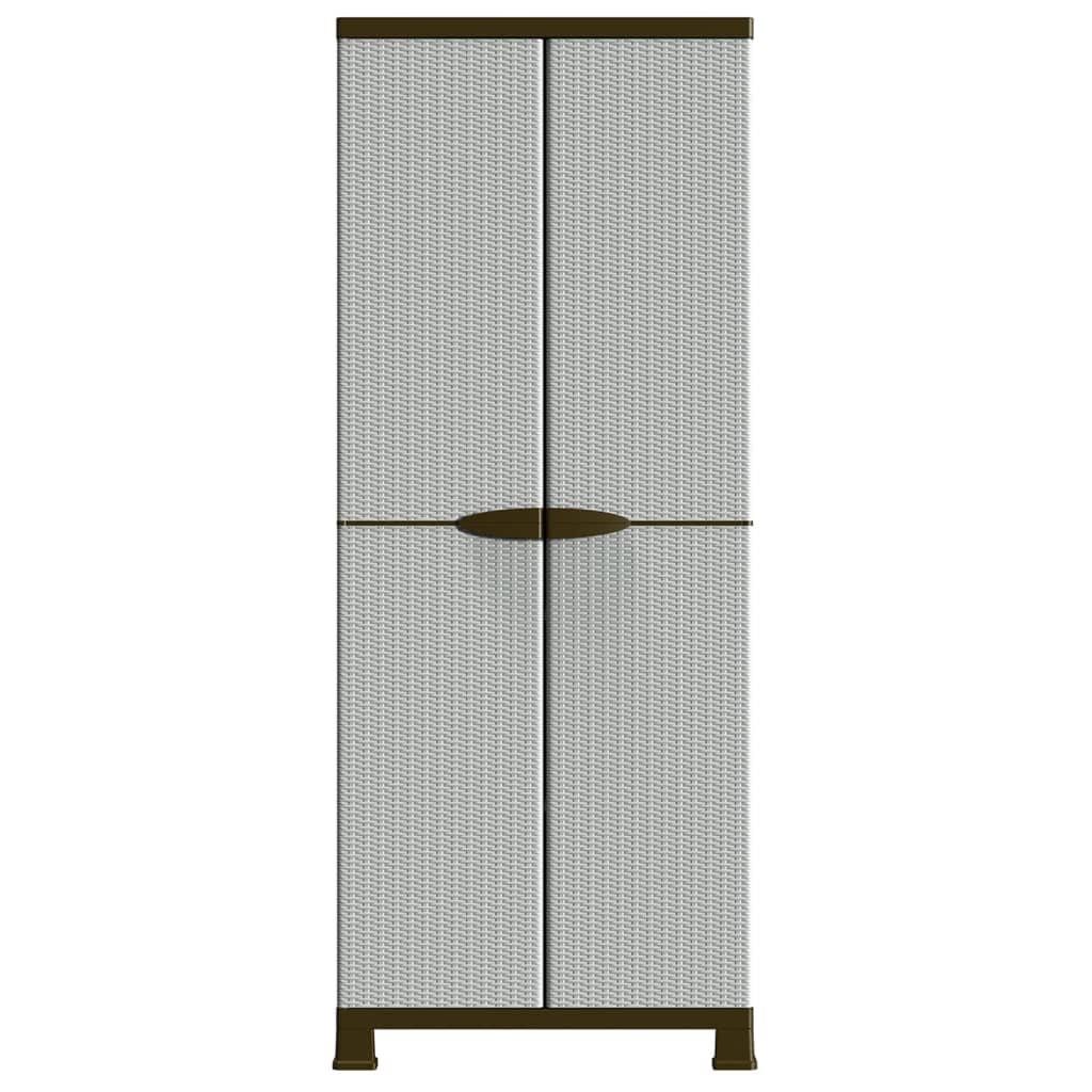 Armoire en plastique 68x39x171,5 cm design rotin