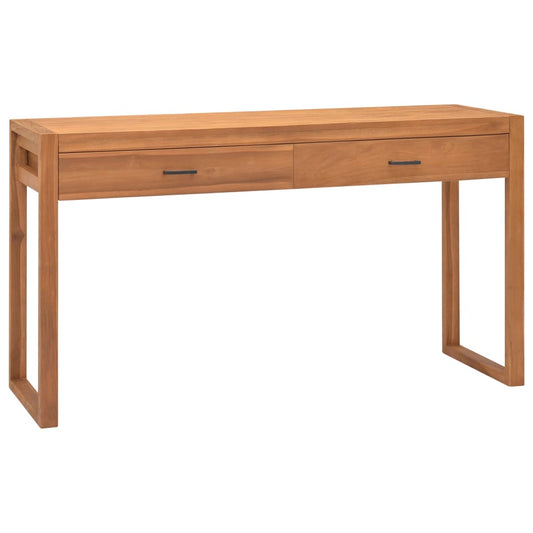 Bureau avec 2 tiroirs 120x40x75 cm en bois de teck massif