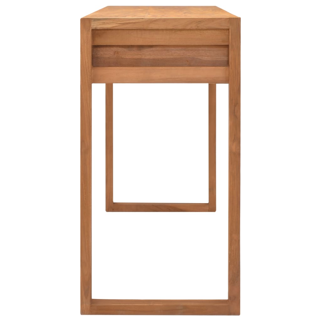 Bureau avec 2 tiroirs 120x40x75 cm en bois de teck massif