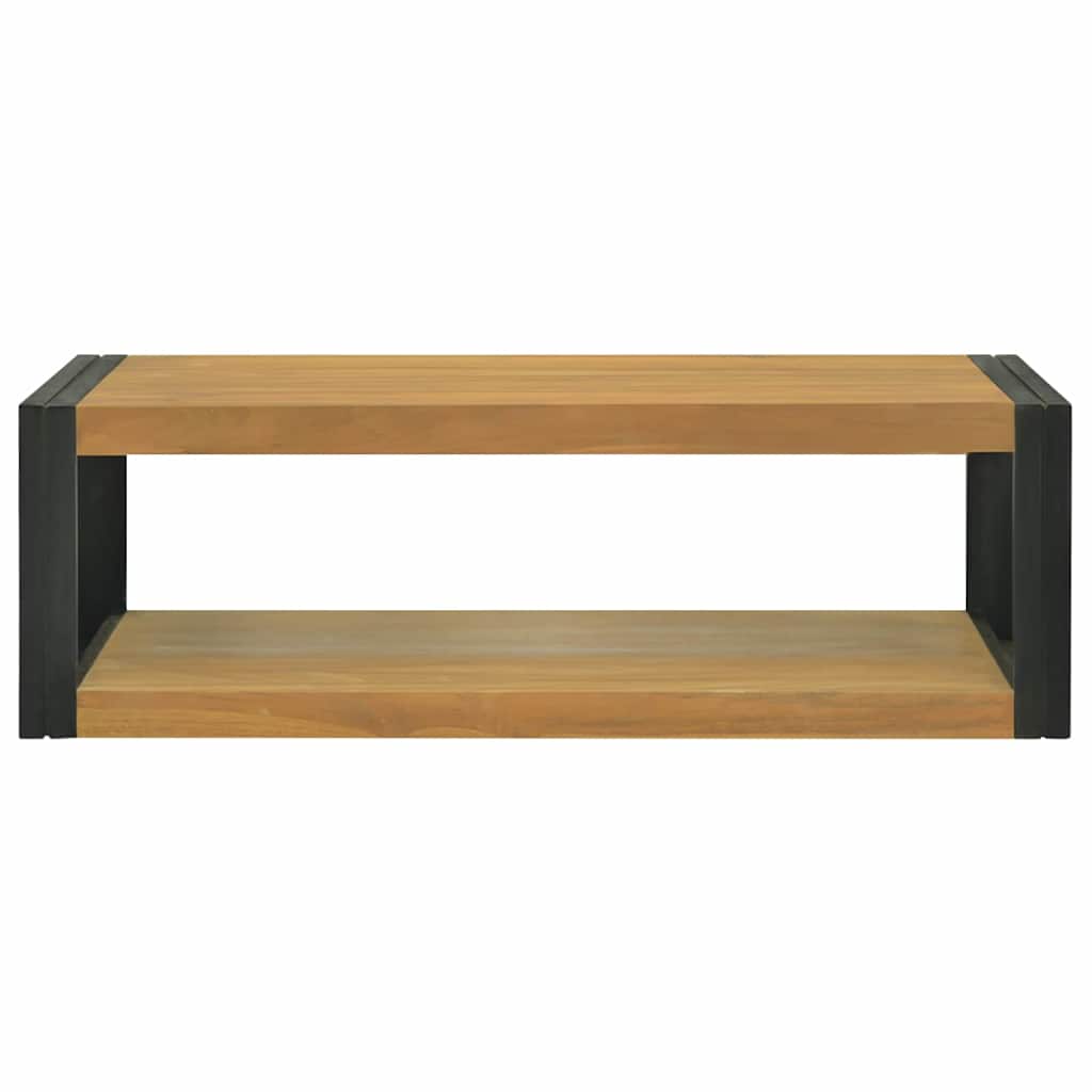 Wand-Badregal 110x45x35 cm Massivholz Teak