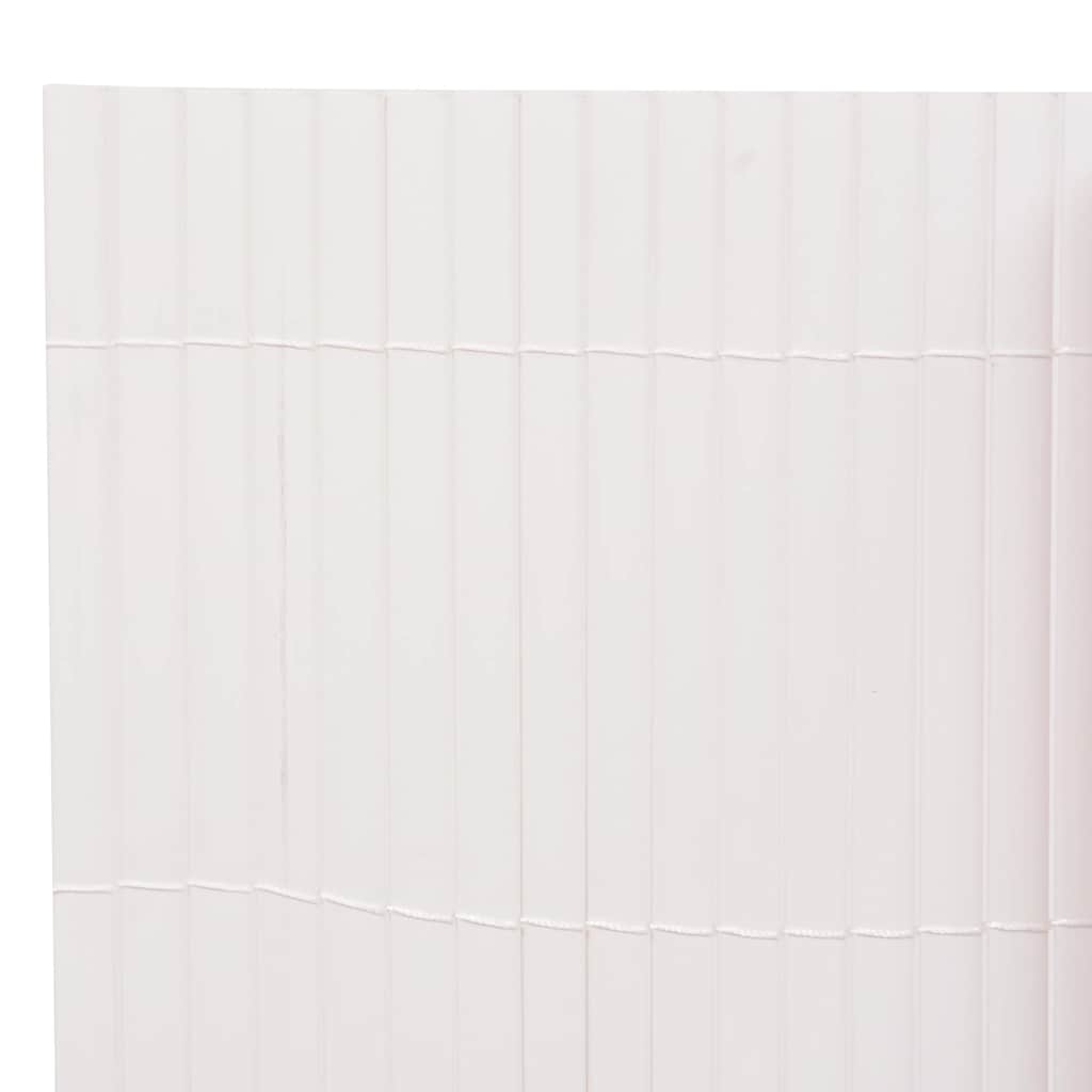 Gartenzaun Doppelseitig 110x300 cm Weiß