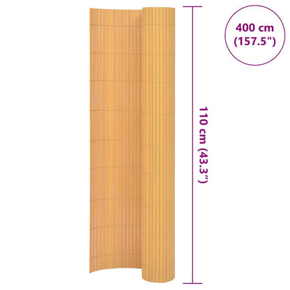 Gartenzaun Doppelseitig 110x400 cm Gelb