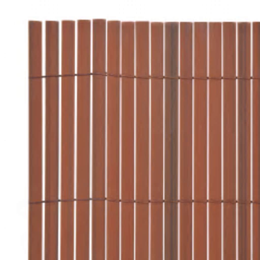 Gartenzaun Doppelseitig 110x400 cm Braun