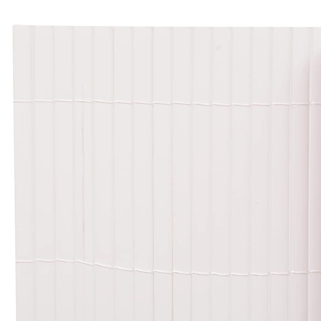 Gartenzaun Doppelseitig 110x500 cm Weiß