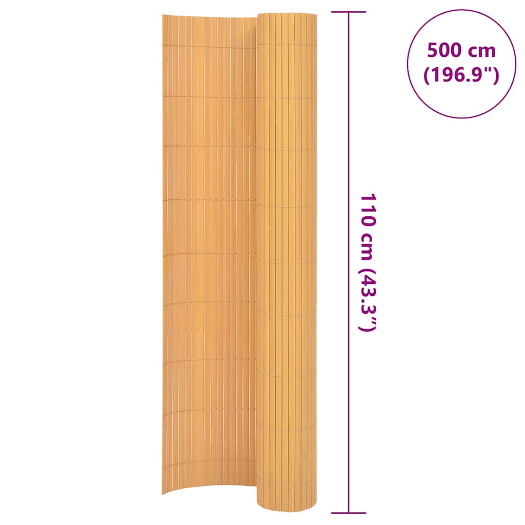 Gartenzaun Doppelseitig 110x500 cm Gelb
