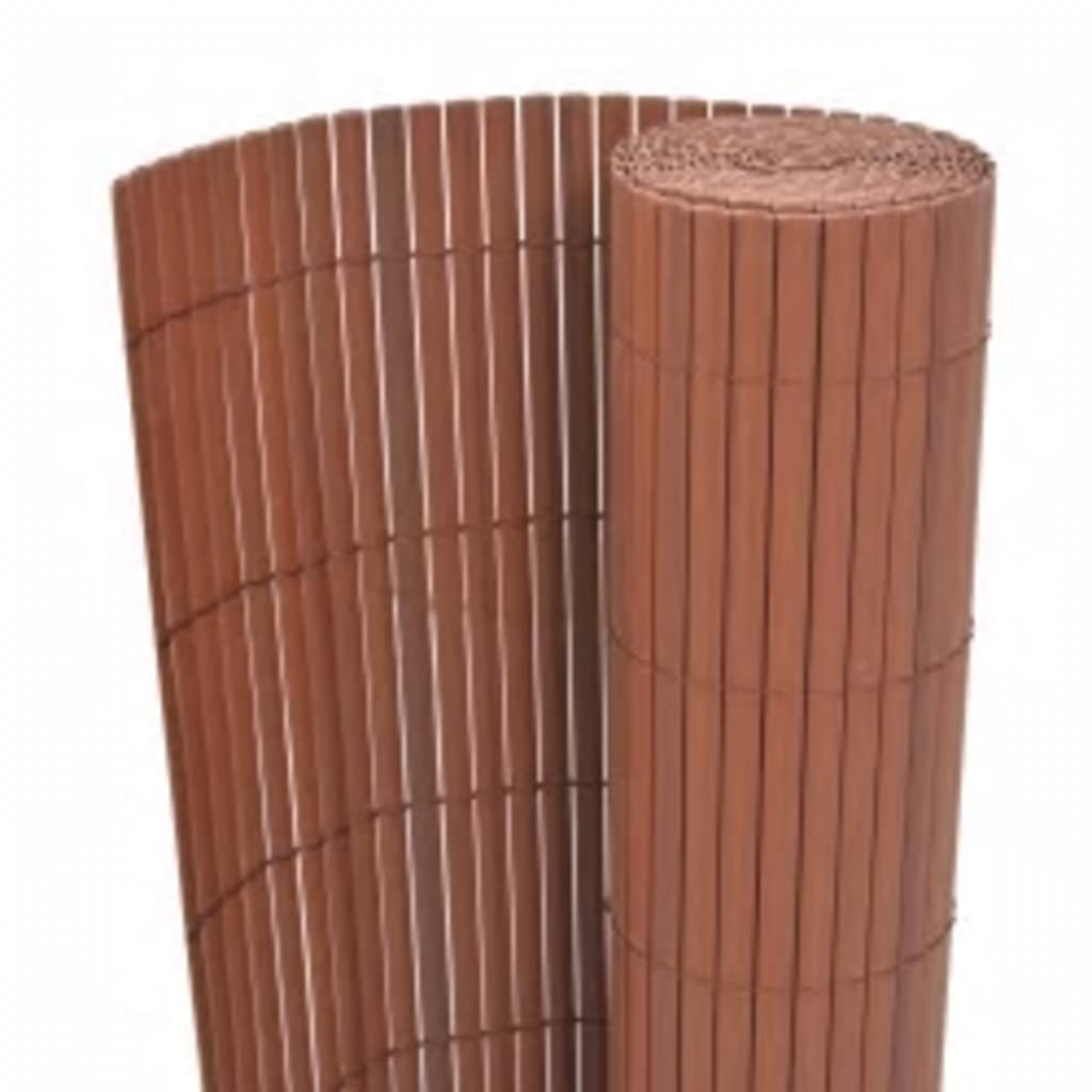 Gartenzaun Doppelseitig 110x500 cm Braun