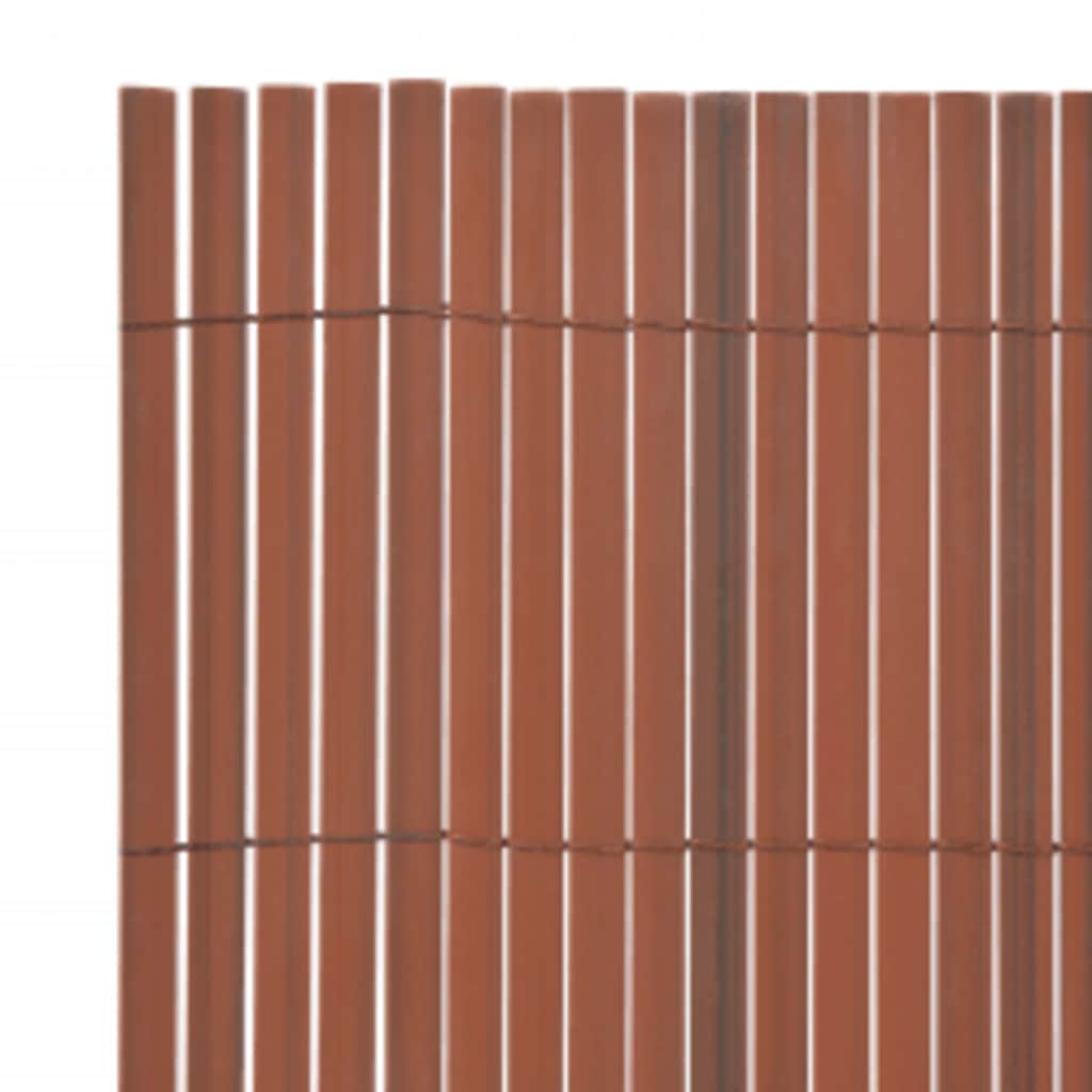 Gartenzaun Doppelseitig 110x500 cm Braun