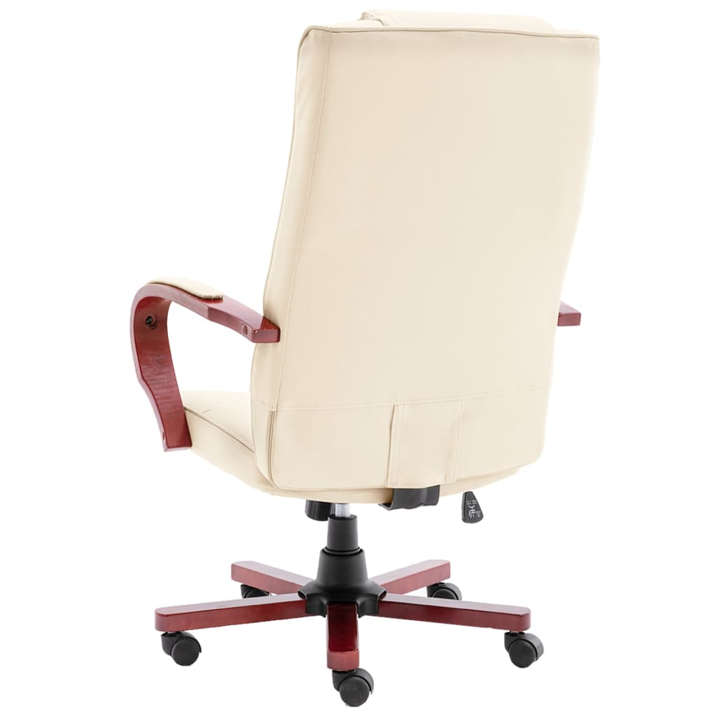 Bürostuhl Creme Echtleder