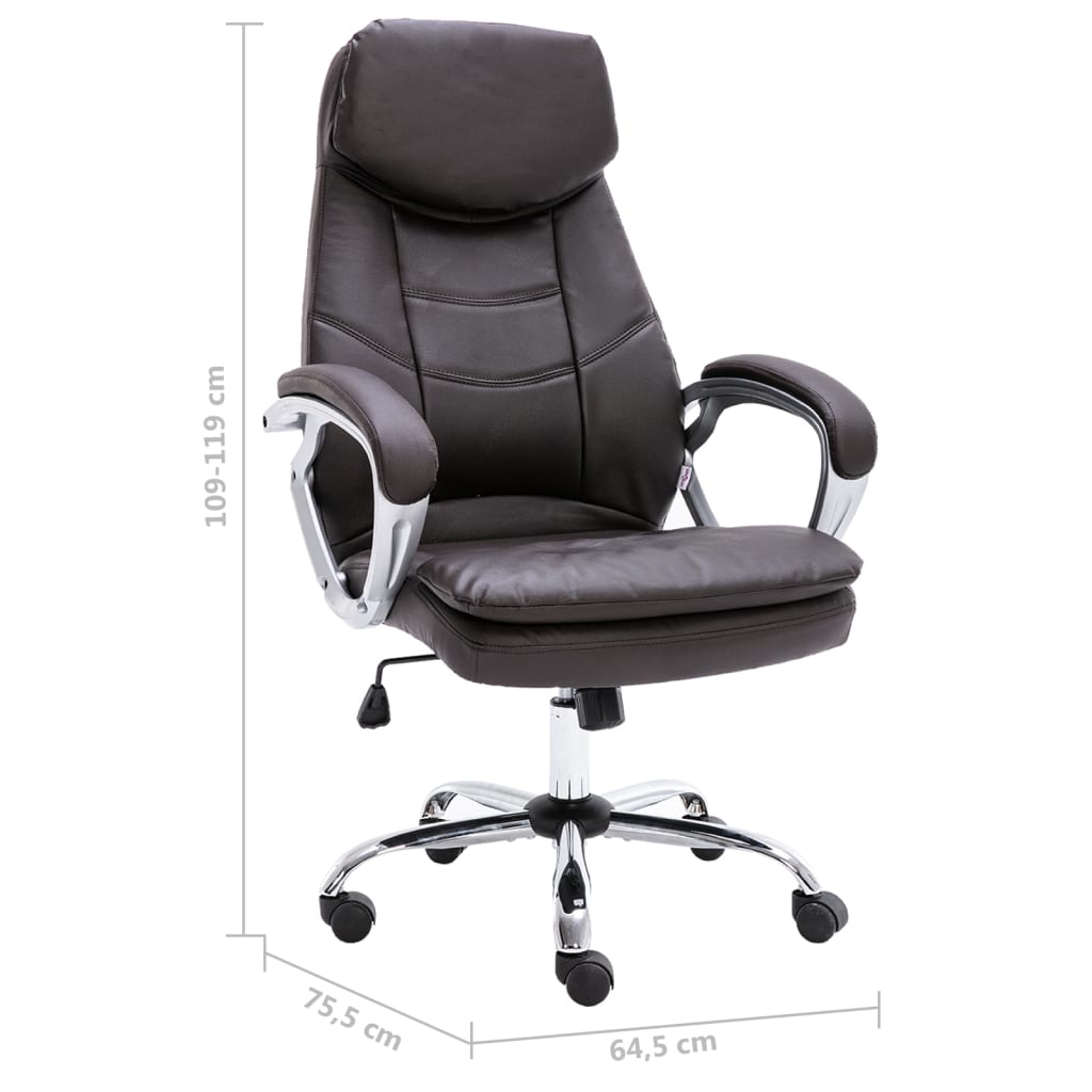 Bürostuhl Braun Echtleder