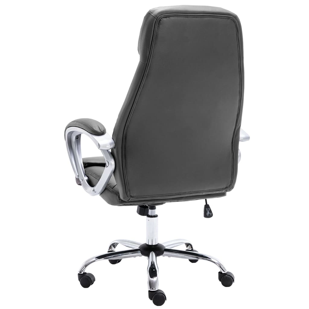 Bürostuhl Grau Echtleder