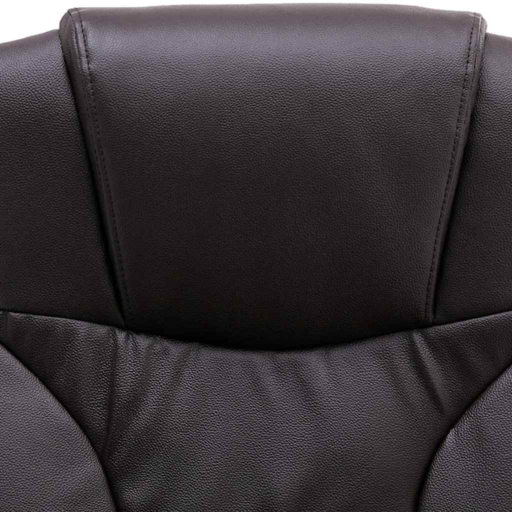 Massage-Bürostuhl Braun Echtleder