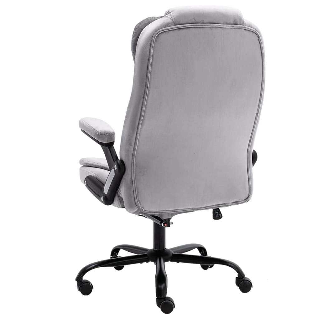 Bürostuhl Hellgrau Samt