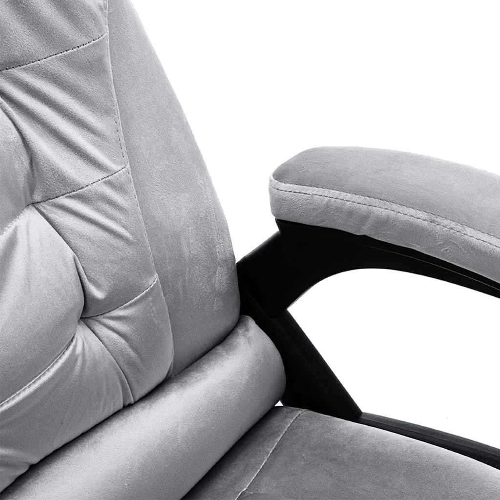 Massage-Bürostuhl Hellgrau Samt