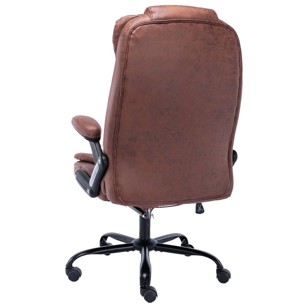 Bürostuhl Hellbraun Wildleder-Optik