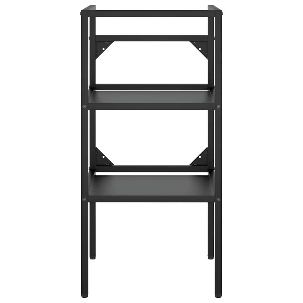Badezimmer Waschtischgestell Schwarz 40x38x83 cm Eisen