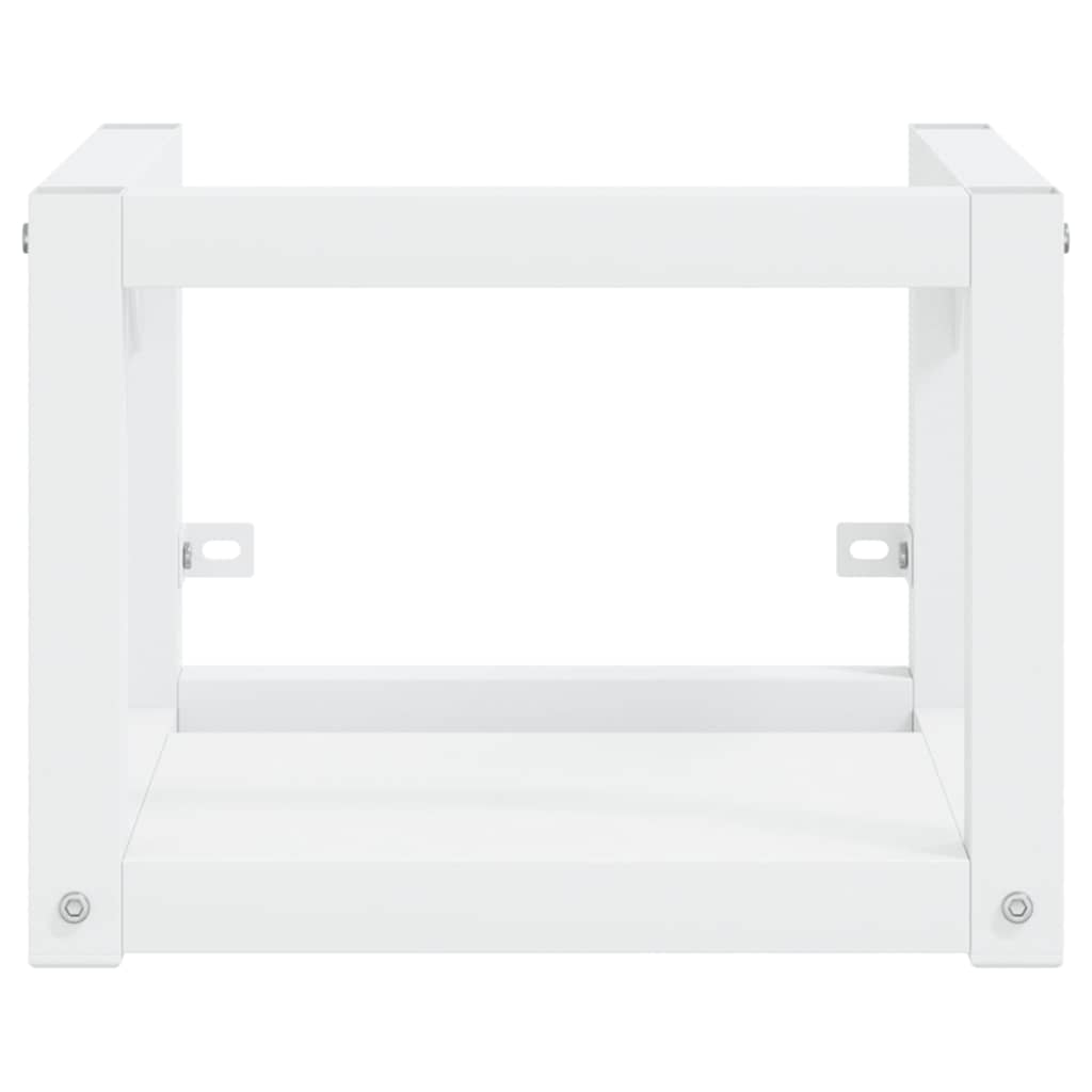 Badezimmer Wand-Waschtischgestell Weiß 40x38x31 cm Eisen