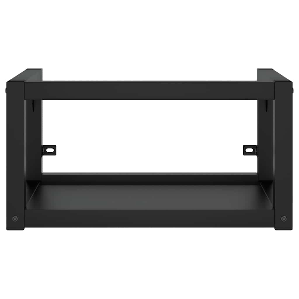 Badezimmer Wand-Waschtischgestell Schwarz 40x38x31 cm Eisen